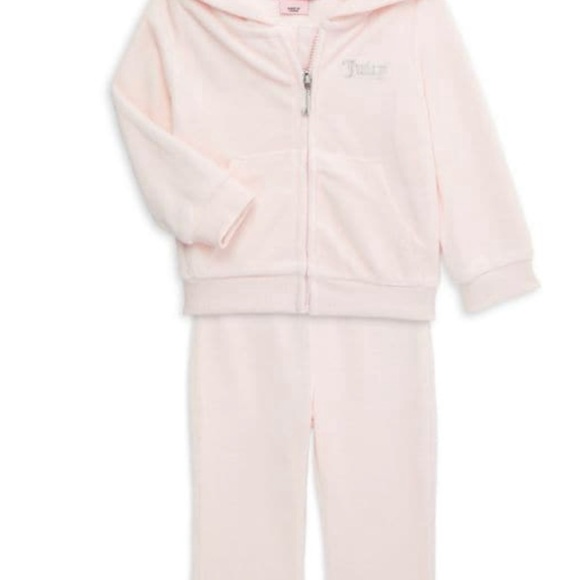 Juicy Couture Baby Pink Velour Tracksuit - Picture 1 of 4